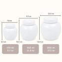 Personalizowana ceramiczna urna dla psa – Urna do kremacji zwierząt domowych z imieniem, datami i minimalistyczną ilustracją psa