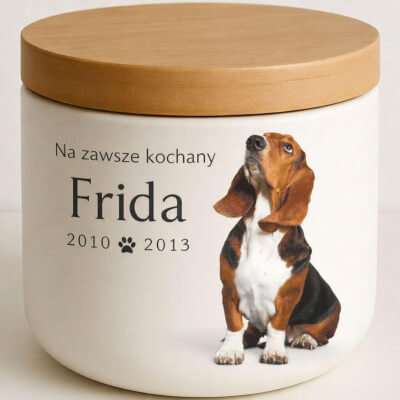Personalizowana ceramiczna urna dla psa ze...
